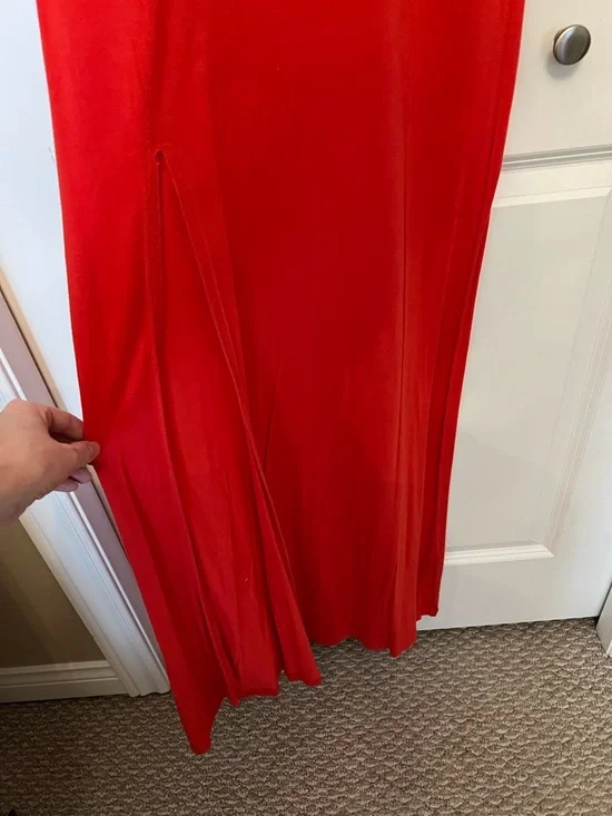 ASOS Red V-Neck Dress - Picture 4 of 4